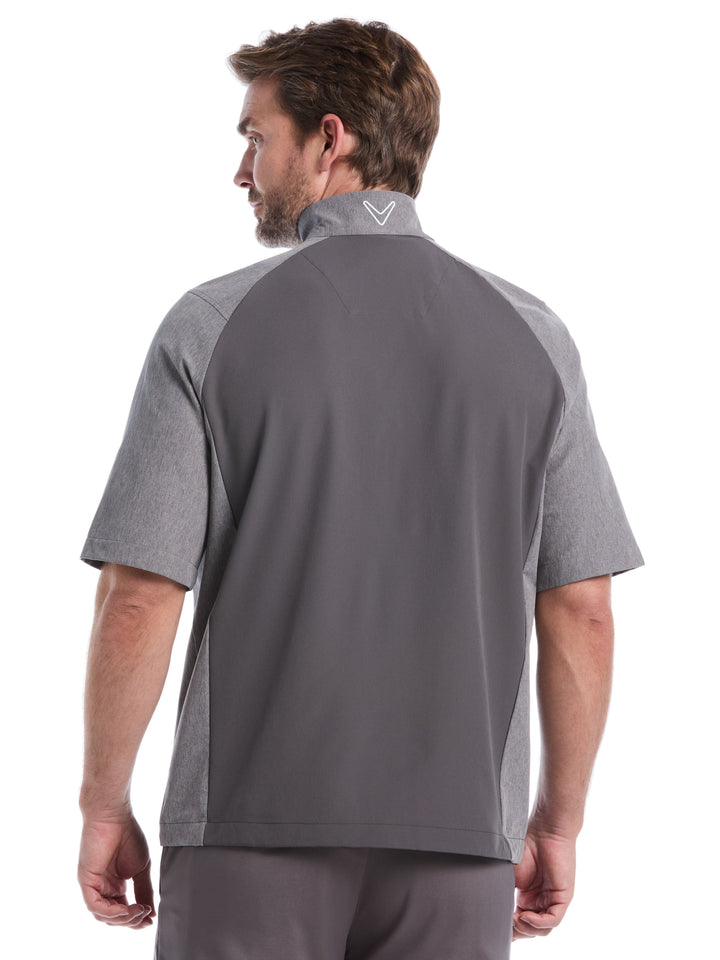 Mens 1/2 Zip Wind Jacket (Medium Grey Htr) 