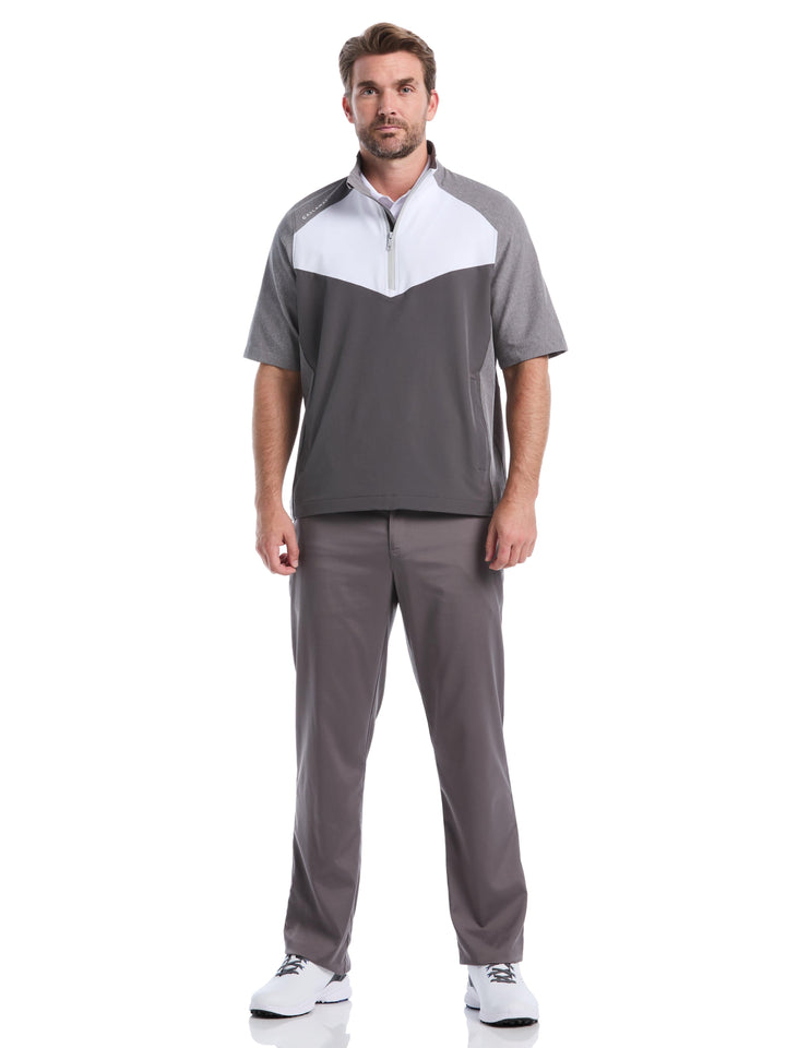 Mens 1/2 Zip Wind Jacket (Medium Grey Htr) 