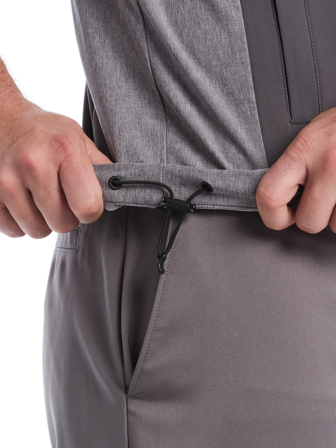 Mens 1/2 Zip Wind Jacket (Medium Grey Htr) 