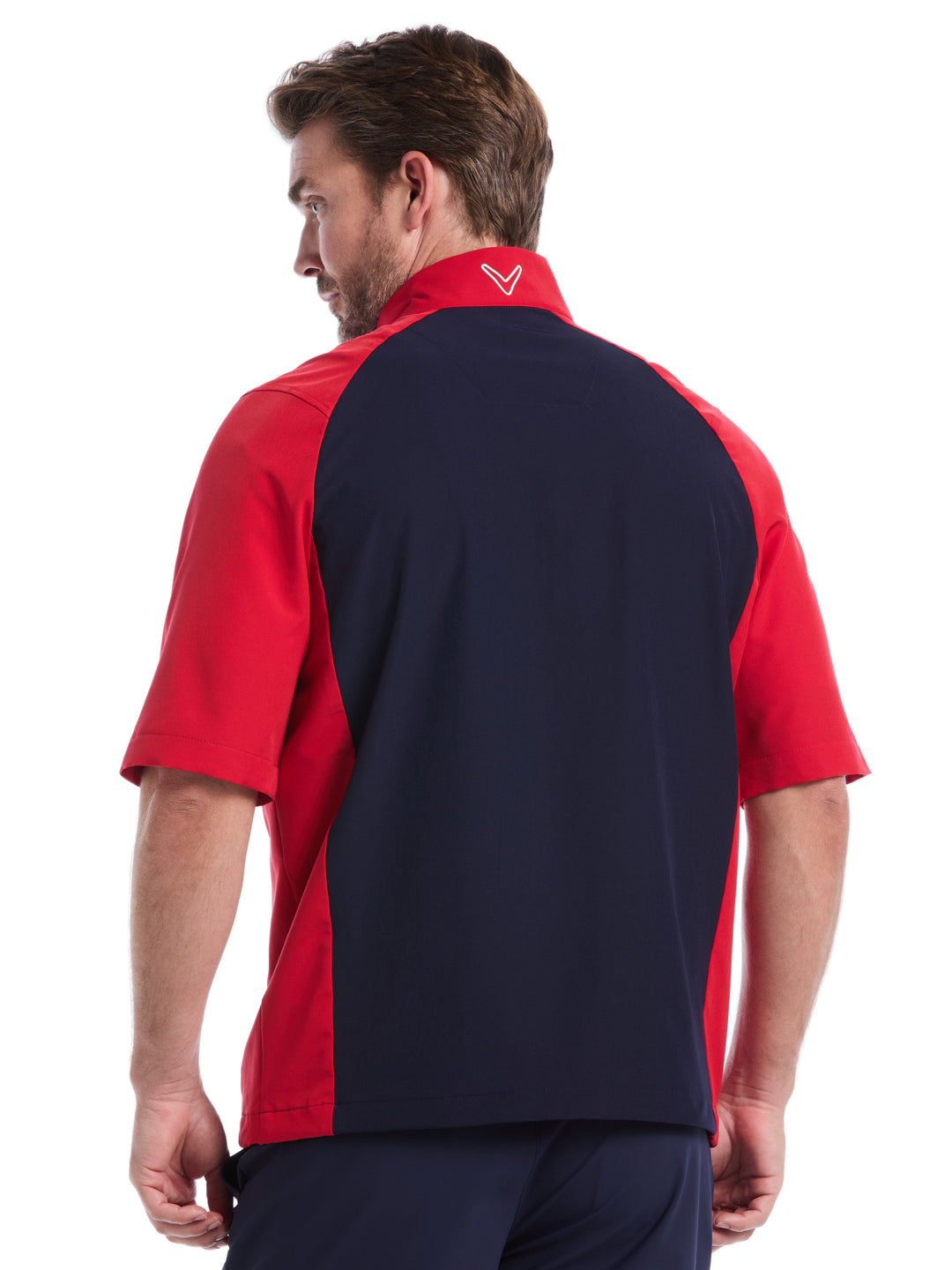 Mens 1/2 Zip Wind Jacket (Tango Red) 