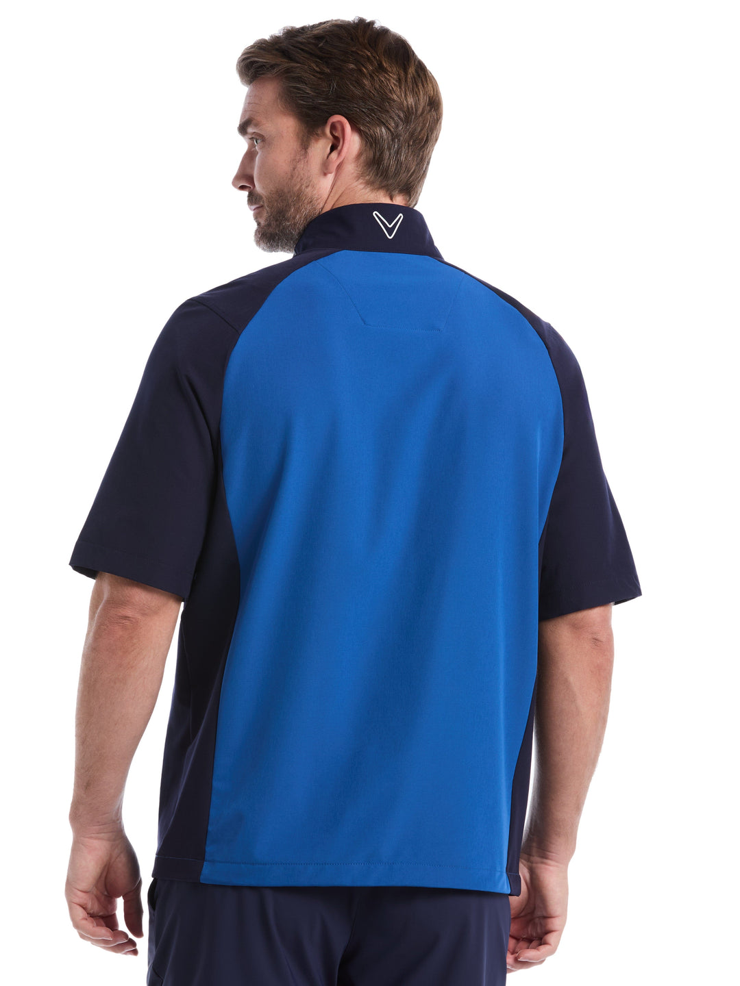 Mens 1/2 Zip Wind Jacket (Peacoat) 