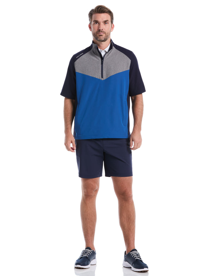 Mens 1/2 Zip Wind Jacket (Peacoat) 