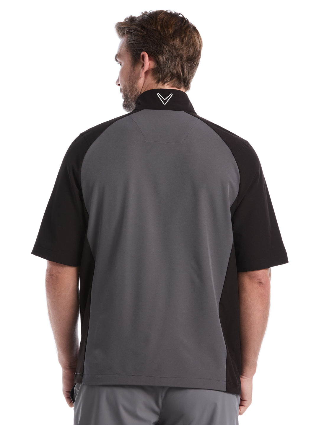 Mens 1/2 Zip Wind Jacket (Caviar) 