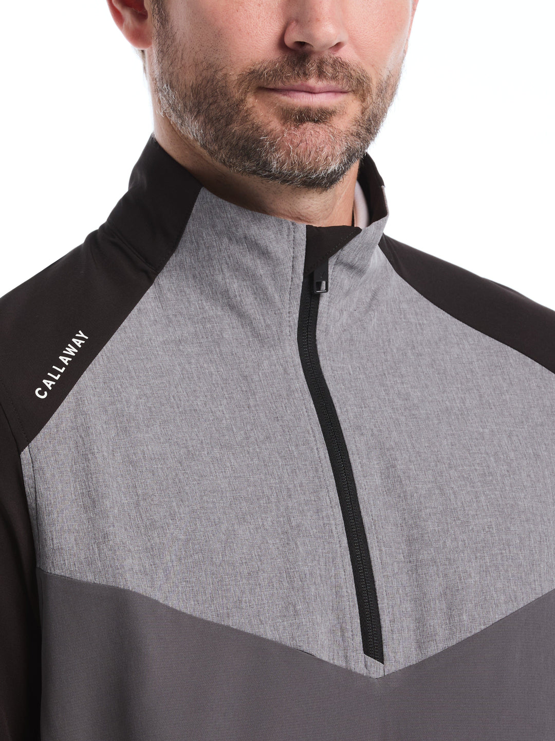 Mens 1/2 Zip Wind Jacket (Caviar) 