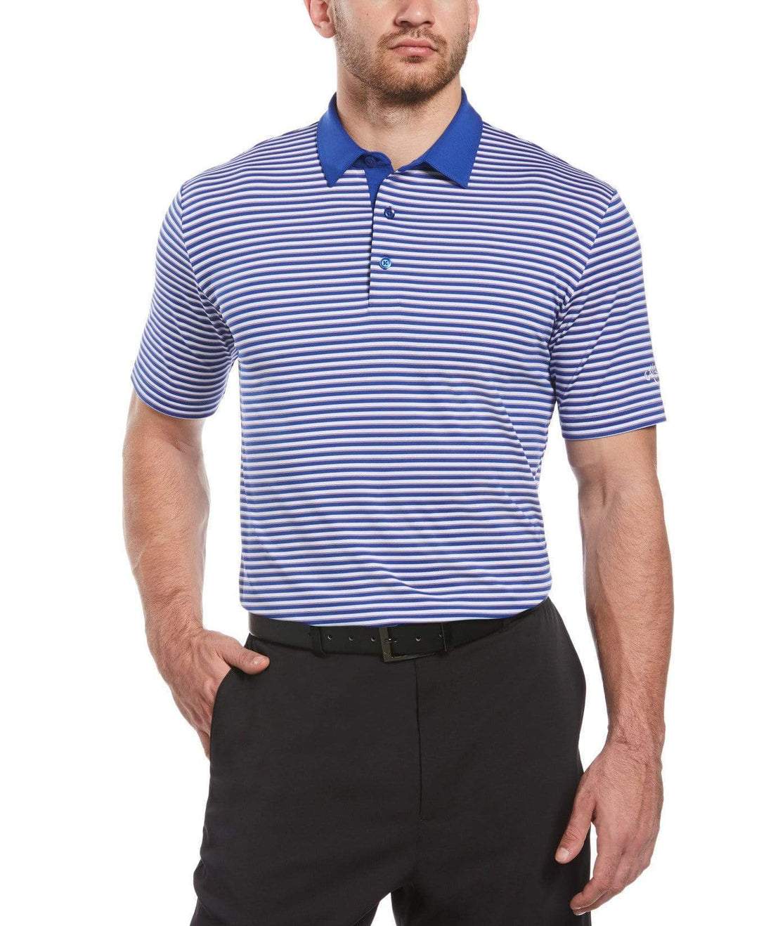 Mens 3-Color Stripe Golf Polo-Polos-Callaway Apparel