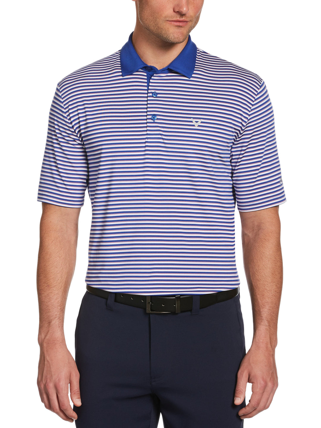 Mens Refined 3-Color Yarn-Dyed Stripe Golf Polo-Polos-Callaway