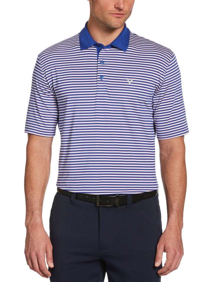 Mens Refined 3-Color Yarn-Dyed Stripe Golf Polo-Polos-Callaway