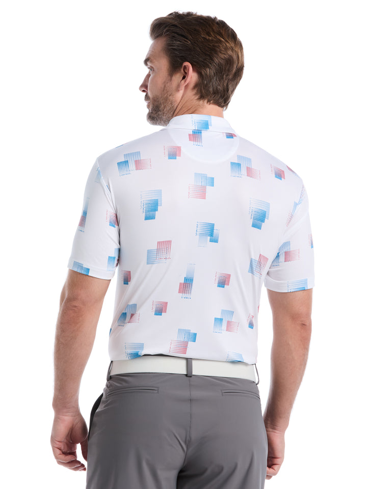 Big & Tall 8 Essential Clubs Print Polo (Bright White) 