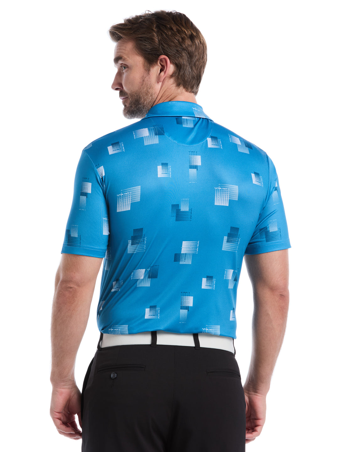 Big & Tall 8 Essential Clubs Print Polo (Cendre Blue) 