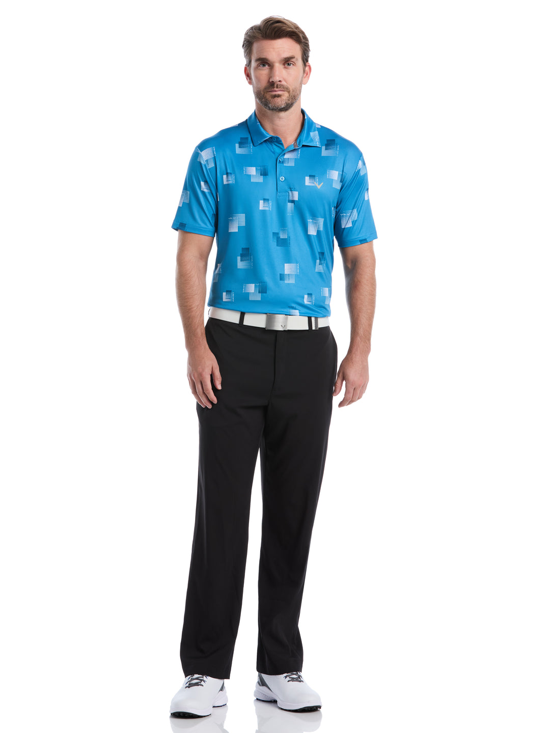 Big & Tall 8 Essential Clubs Print Polo (Cendre Blue) 