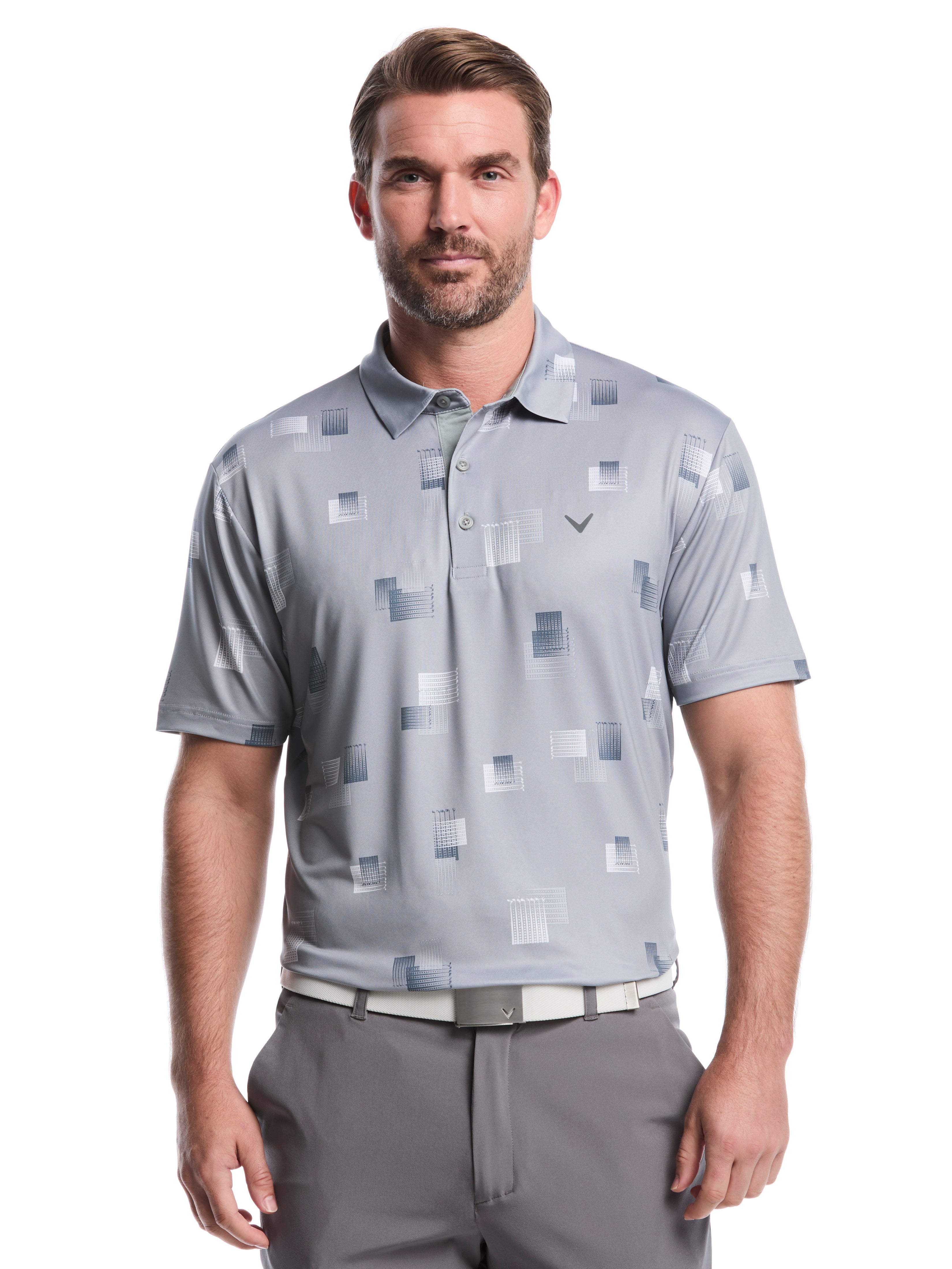 8YARDS グレー M ゴルフシャツ Mens 8 Essential Clubs Print Polo – Callaway Apparel