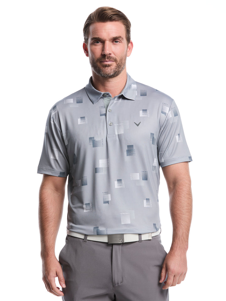 Big & Tall 8 Essential Clubs Print Polo (Concrete) 