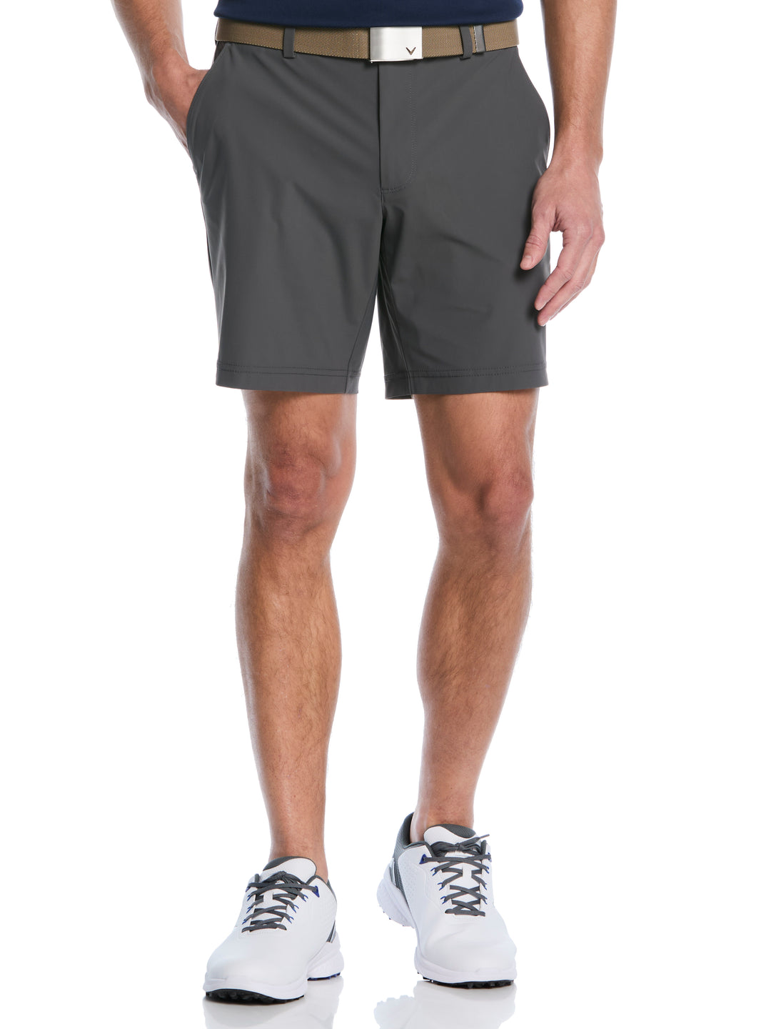Men's 8" Solid Stretch Golf Short (Asphalt) 