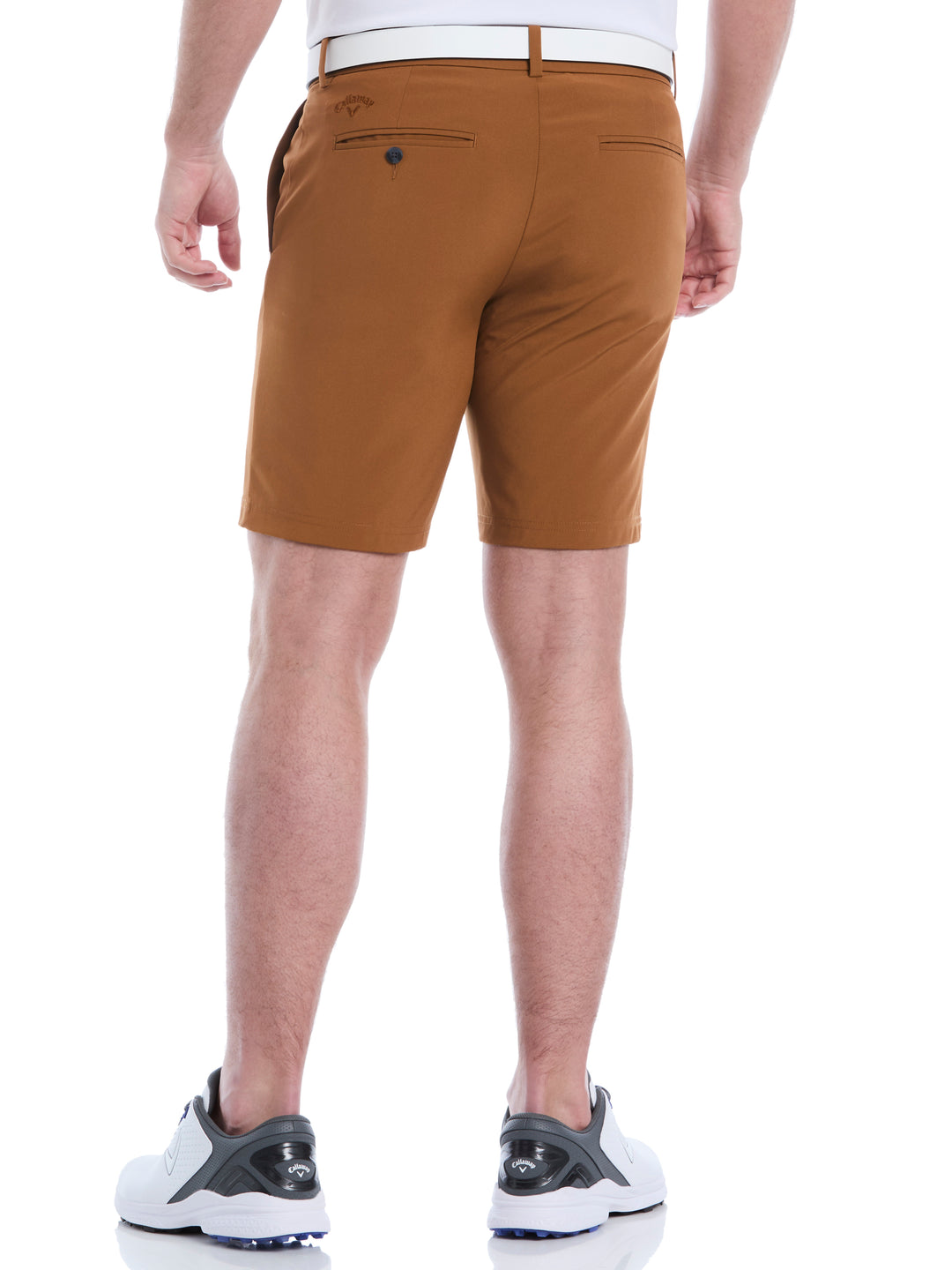 Flat Front Golf Shorts (Dark Ginger) 