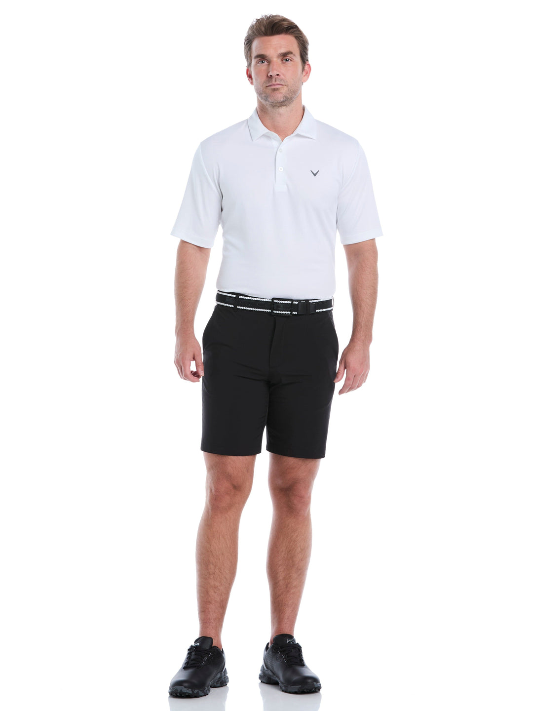 Flat Front Golf Shorts (Caviar) 