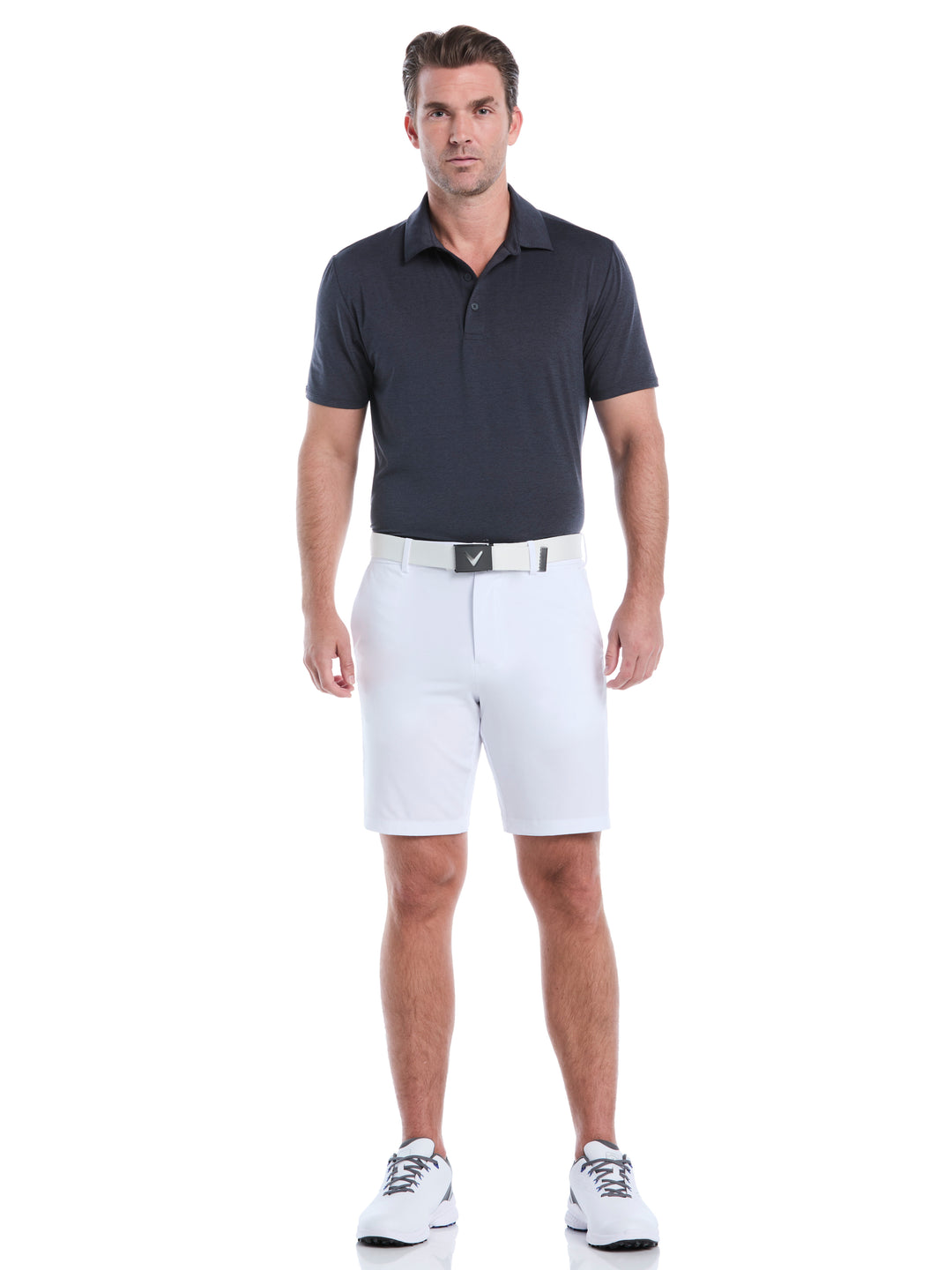 Flat Front Golf Shorts (Bright White) 