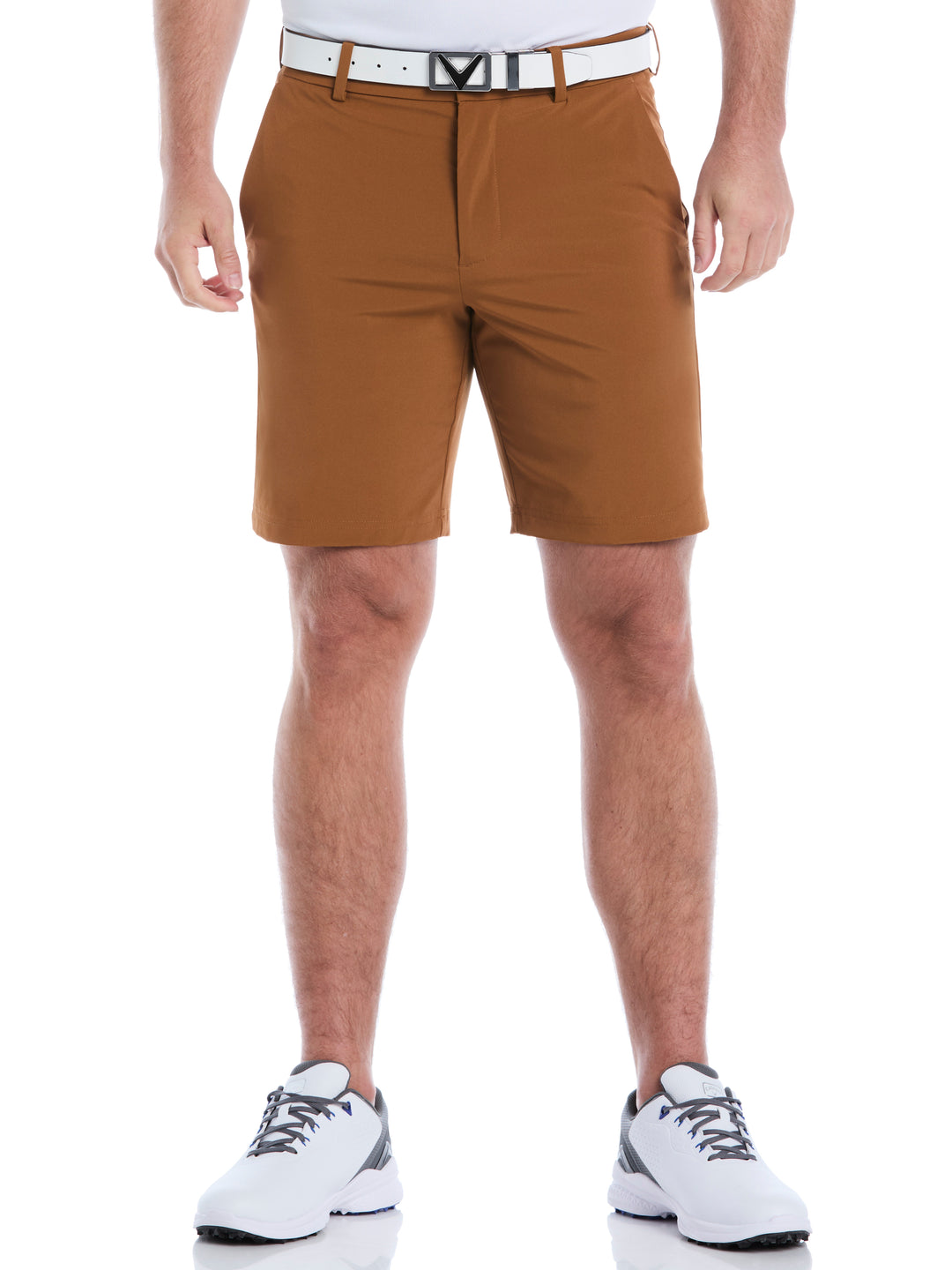 Flat Front Golf Shorts (Dark Ginger) 