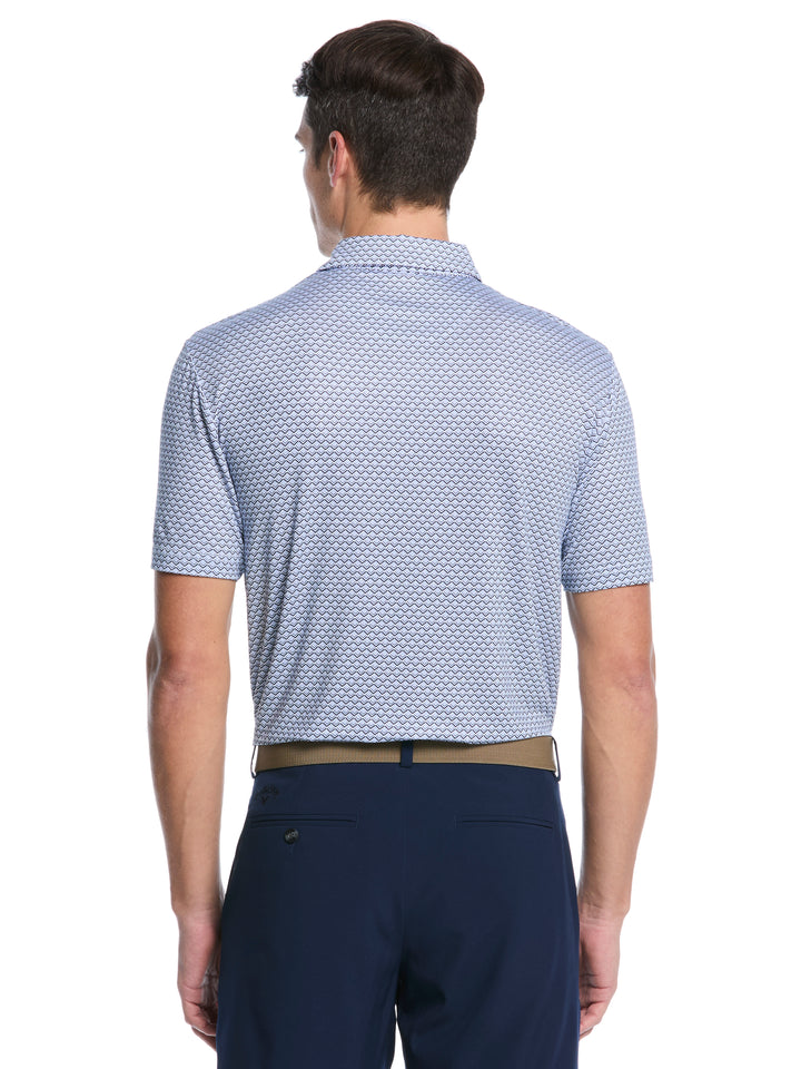 All Gradient Chevron Print Golf Polo (Peacoat) 