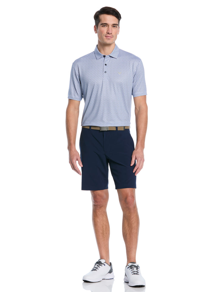 All Gradient Chevron Print Golf Polo (Peacoat) 