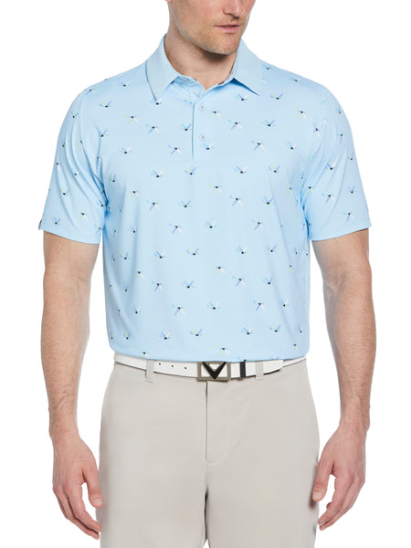 ゴルフシャツ 4点セット Callaway Paradiso Mens-All-Over-Birdie-Print-