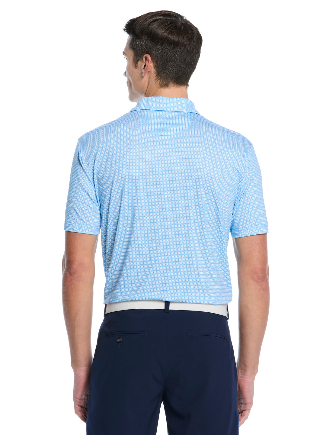 All Over Chev Foulard Print Golf Polo (Brilliant Blue) 