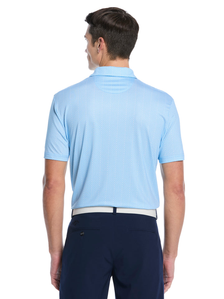 All Over Chev Foulard Print Golf Polo (Brilliant Blue) 