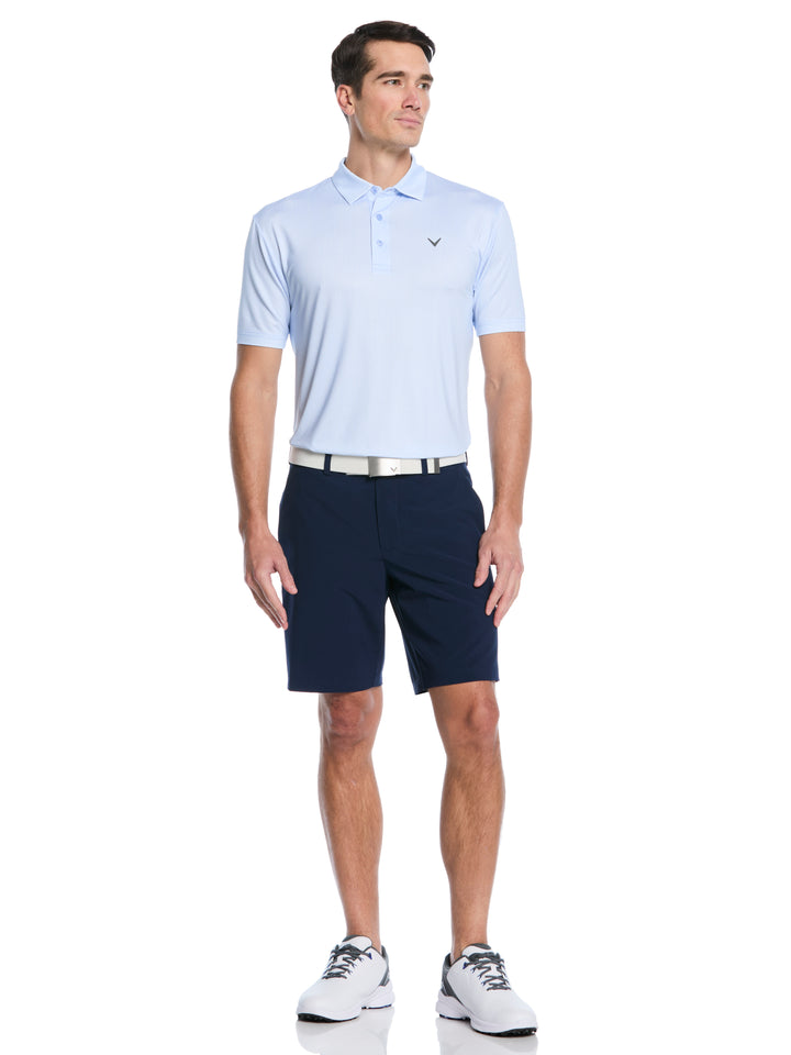 All Over Chev Foulard Print Golf Polo (Vista Blue) 