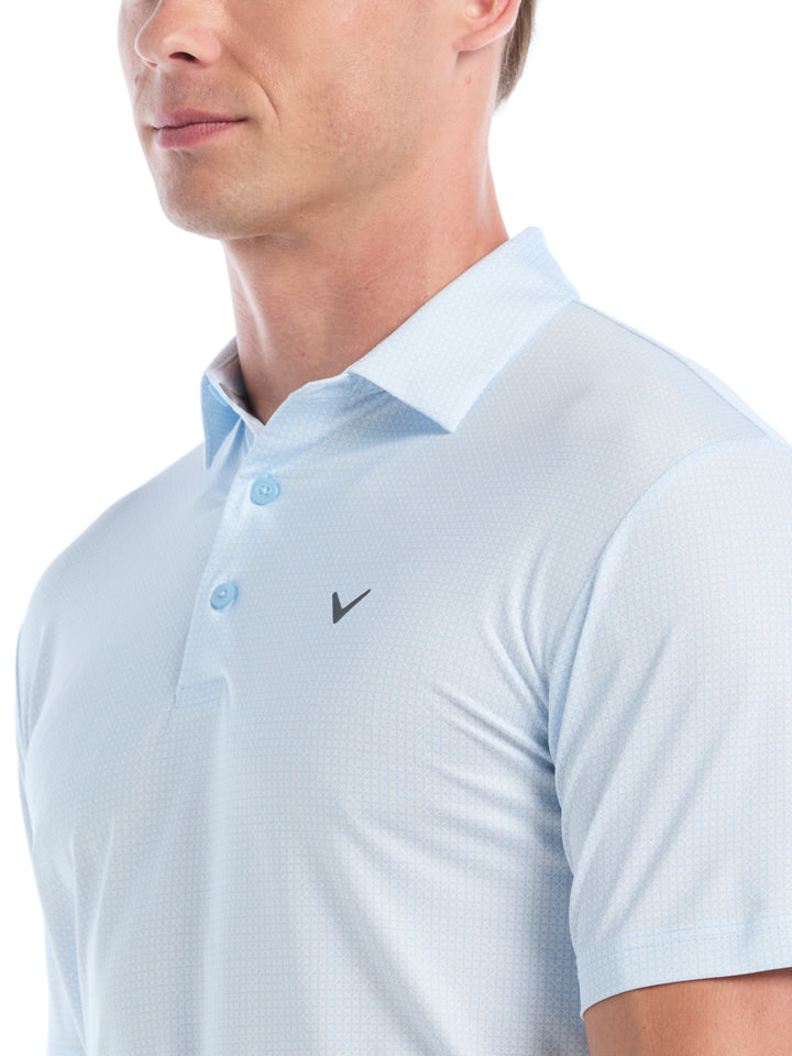 Mens All Over Chev Foulard Print Polo-Polos-Callaway