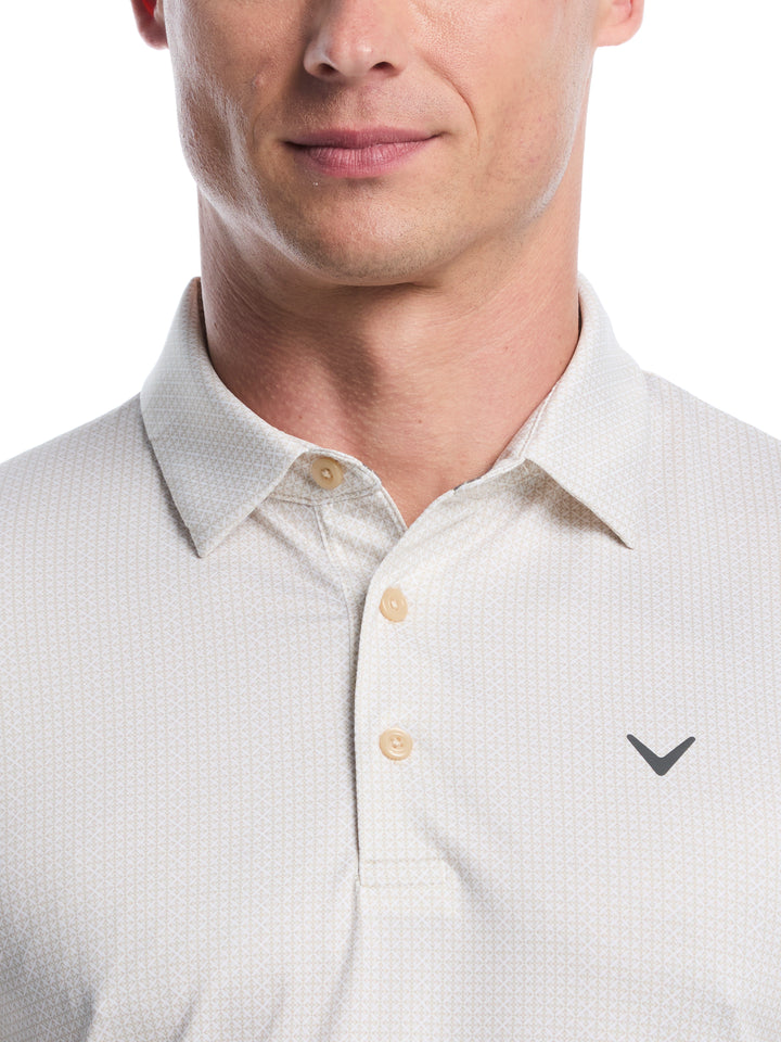 All Over Chev Foulard Print Golf Polo (Fields Of Rye) 