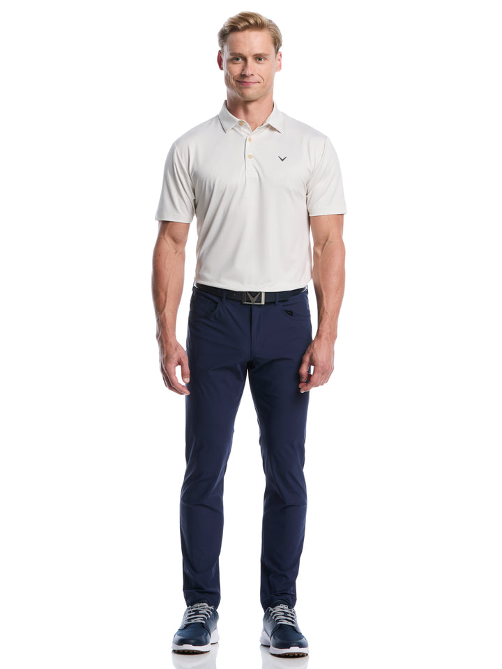 All Over Chev Foulard Print Golf Polo (Fields Of Rye) 
