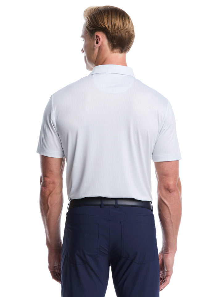 All Over Chev Foulard Print Golf Polo (Bright White) 