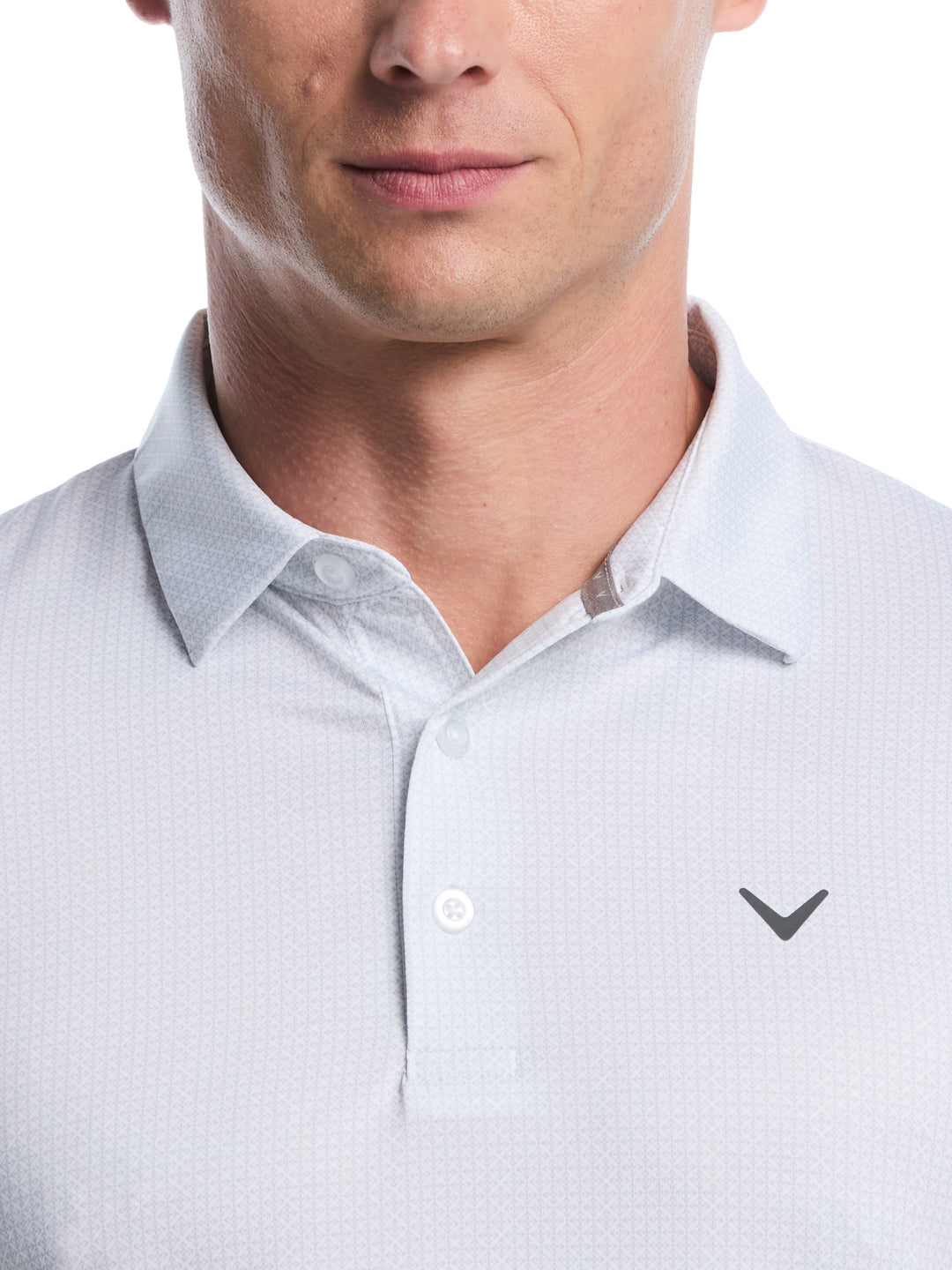 All Over Chev Foulard Print Golf Polo (Bright White) 