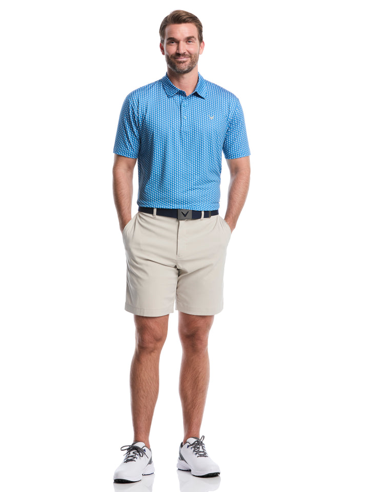 Men's All Over Chevron Geo Polo (Cendre Blue) 