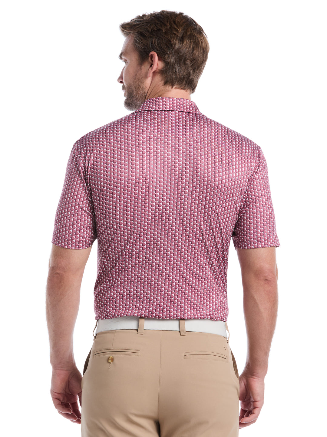 Men's All Over Chevron Geo Polo (Mesa Rose) 