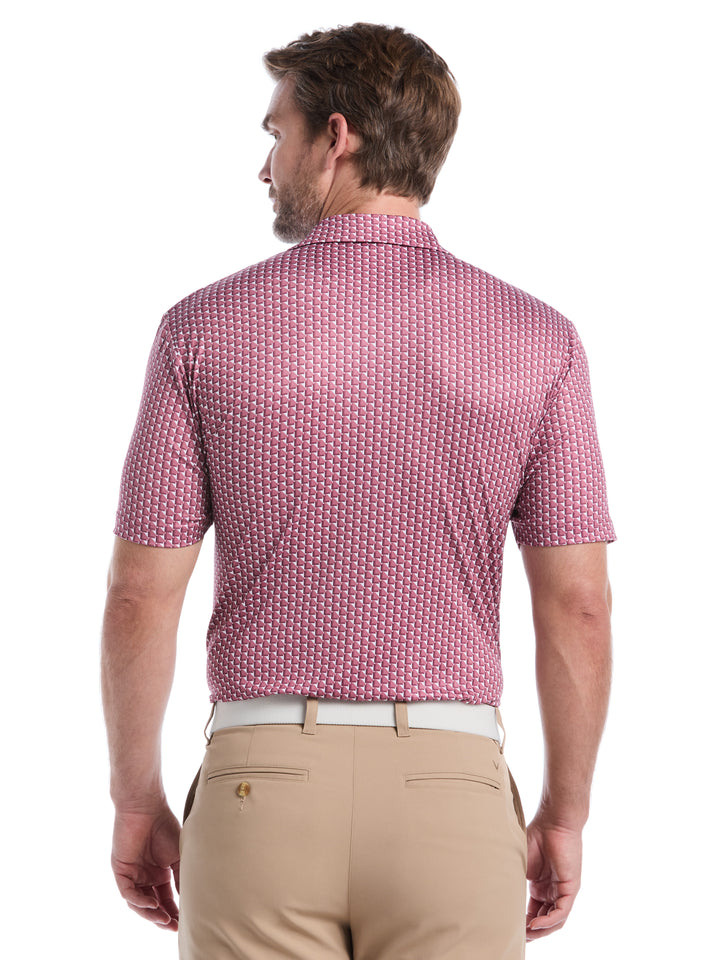Men's All Over Chevron Geo Polo (Mesa Rose) 