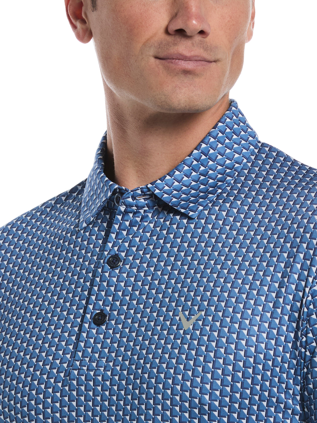 Mens All Over Chevron Geo Polo-Polos-Callaway