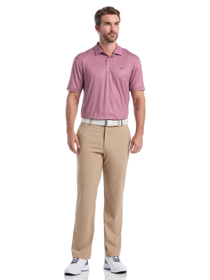Men's All Over Chevron Geo Polo (Mesa Rose) 