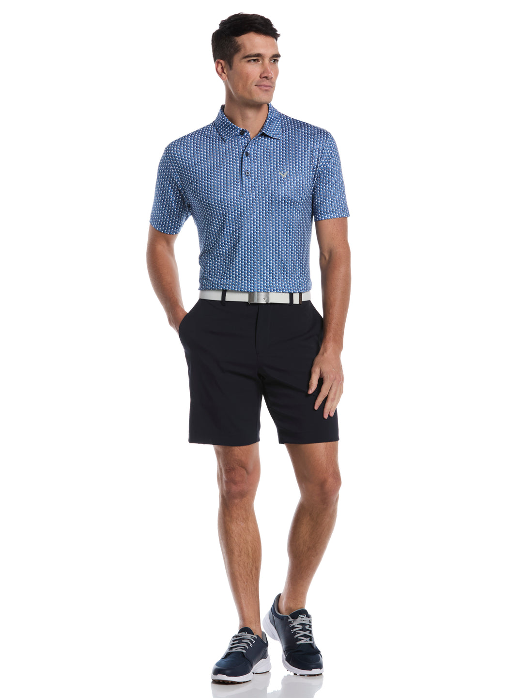 Mens All Over Chevron Geo Polo-Polos-Callaway