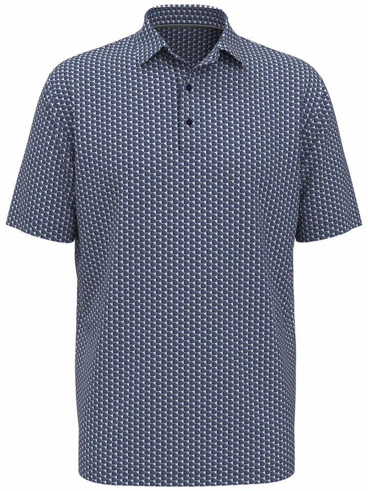 Mens All Over Chevron Geo Polo-Polos-Peacoat-RT-S-Callaway