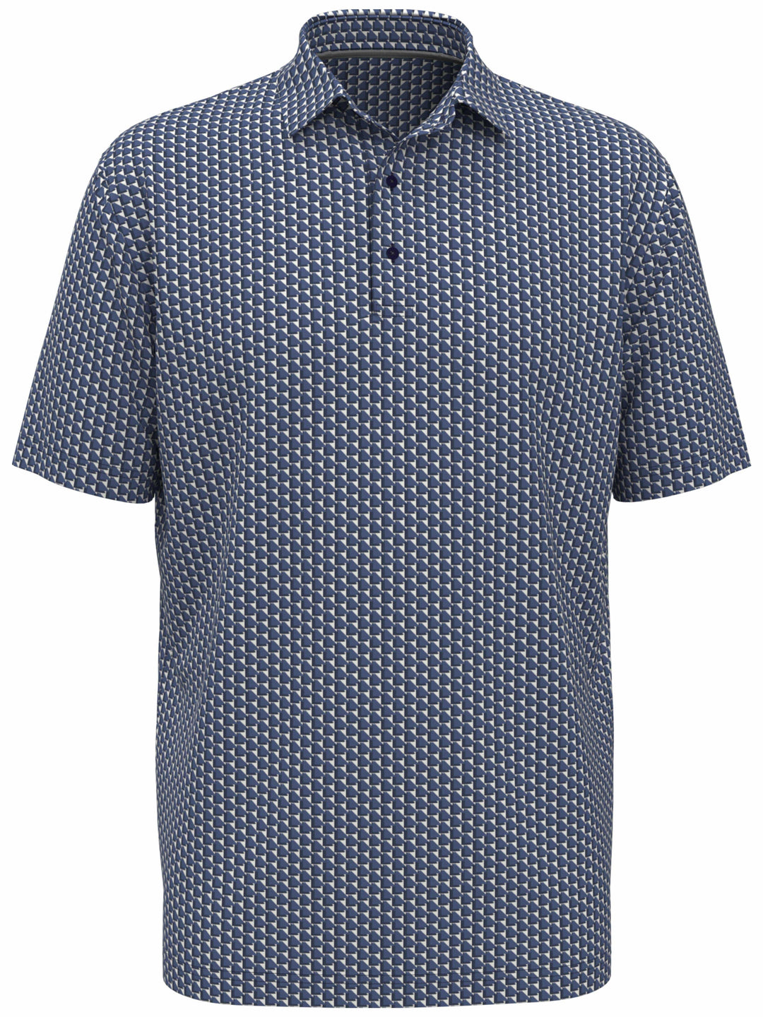 Mens All Over Chevron Geo Polo-Polos-Peacoat-RT-S-Callaway