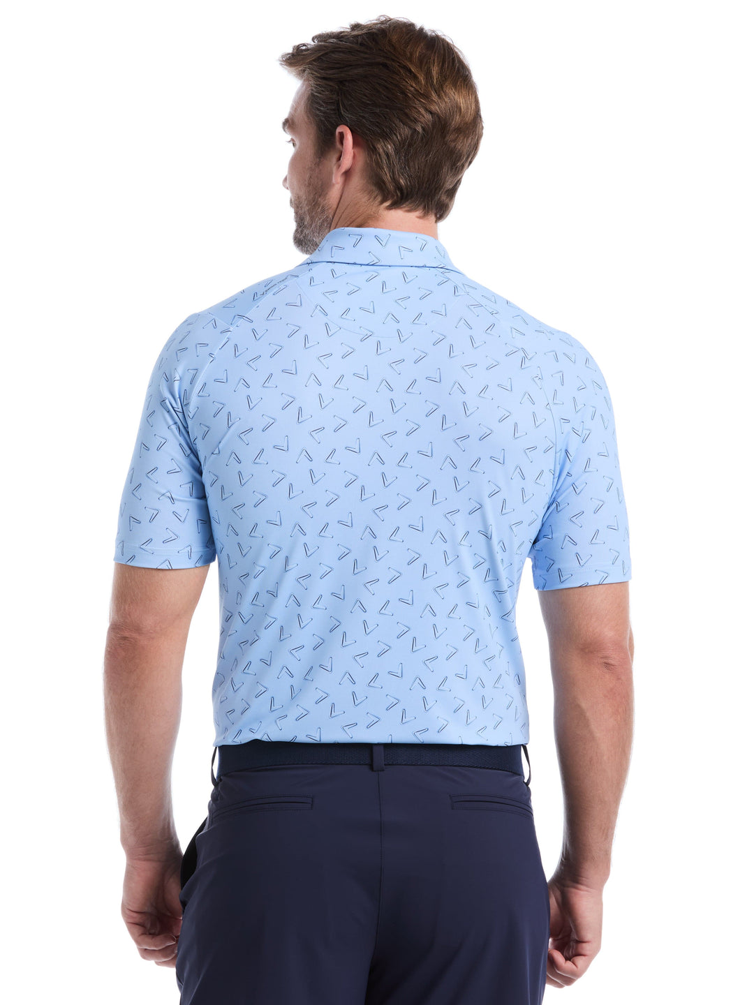 All-Over Chevron Printed Golf Polo (Open Air) 