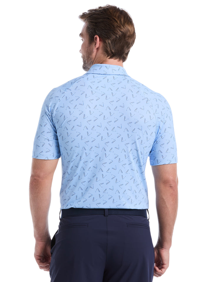 All-Over Chevron Printed Golf Polo (Open Air) 