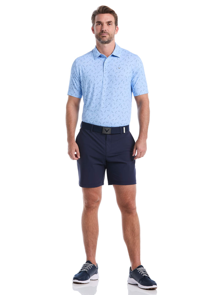 All-Over Chevron Printed Golf Polo (Open Air) 