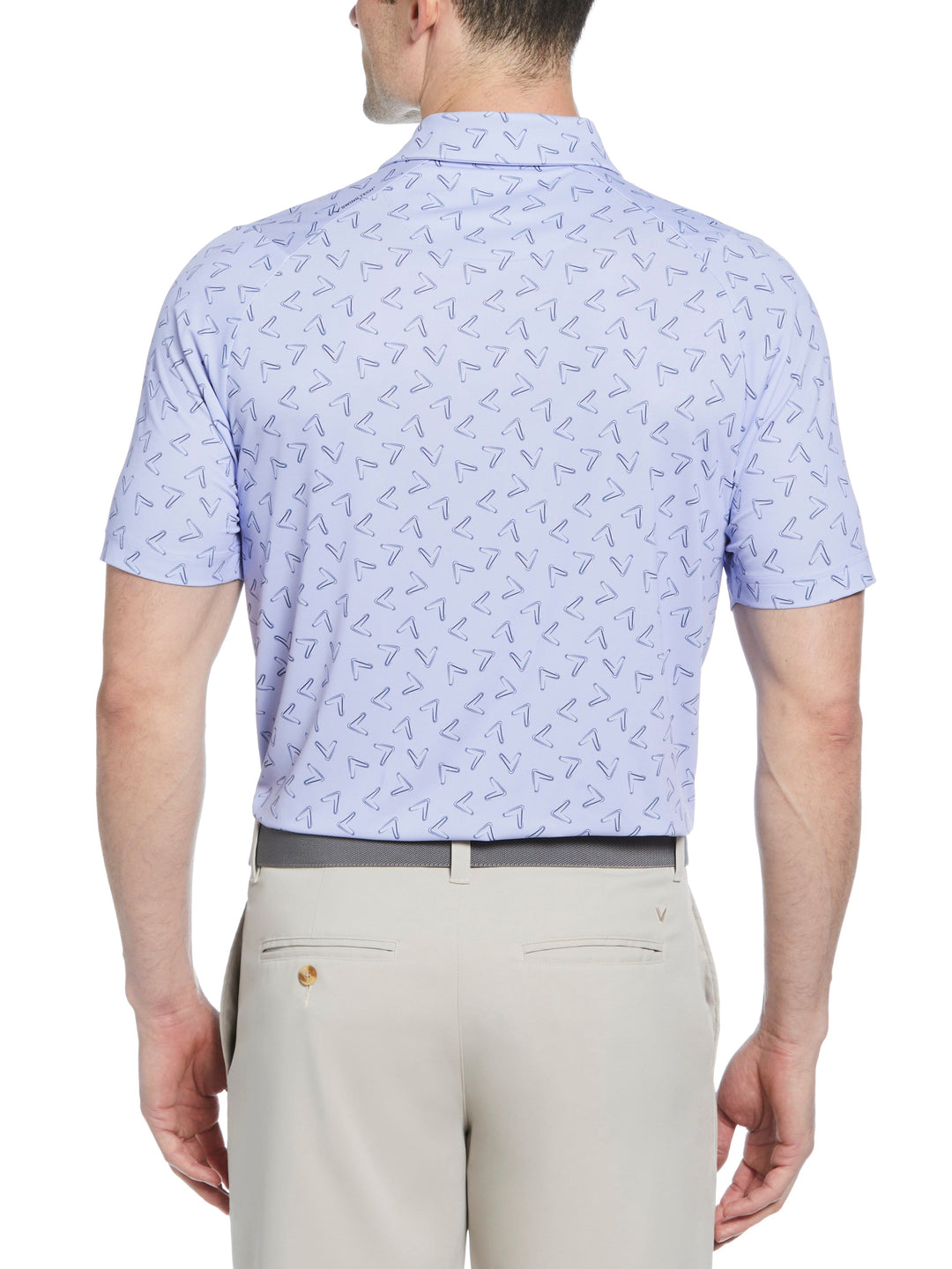 Mens All Over Chevron Printed Polo (Spring Lavender) 
