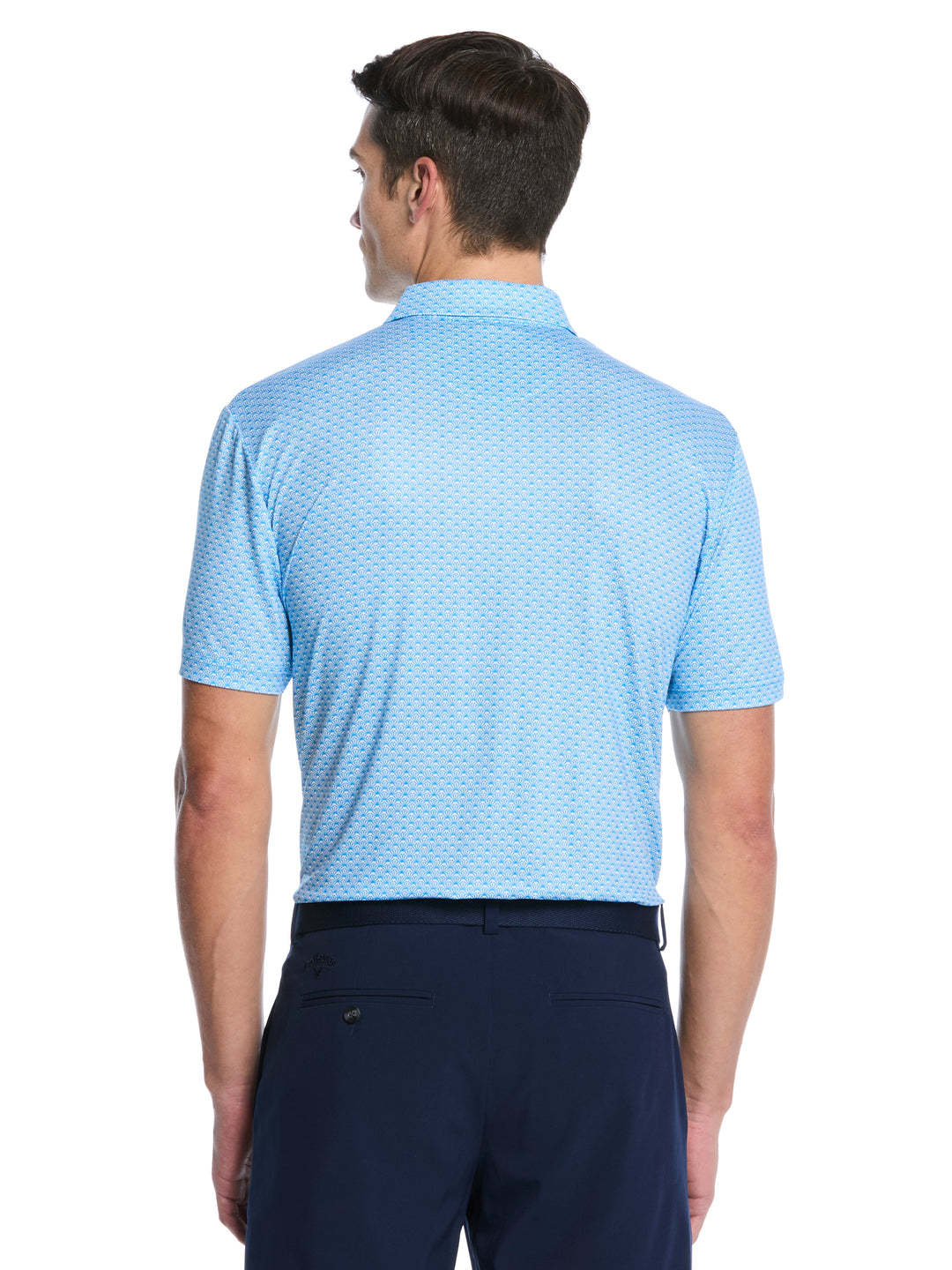 All Over Tee Print Golf Polo (Brilliant Blue) 