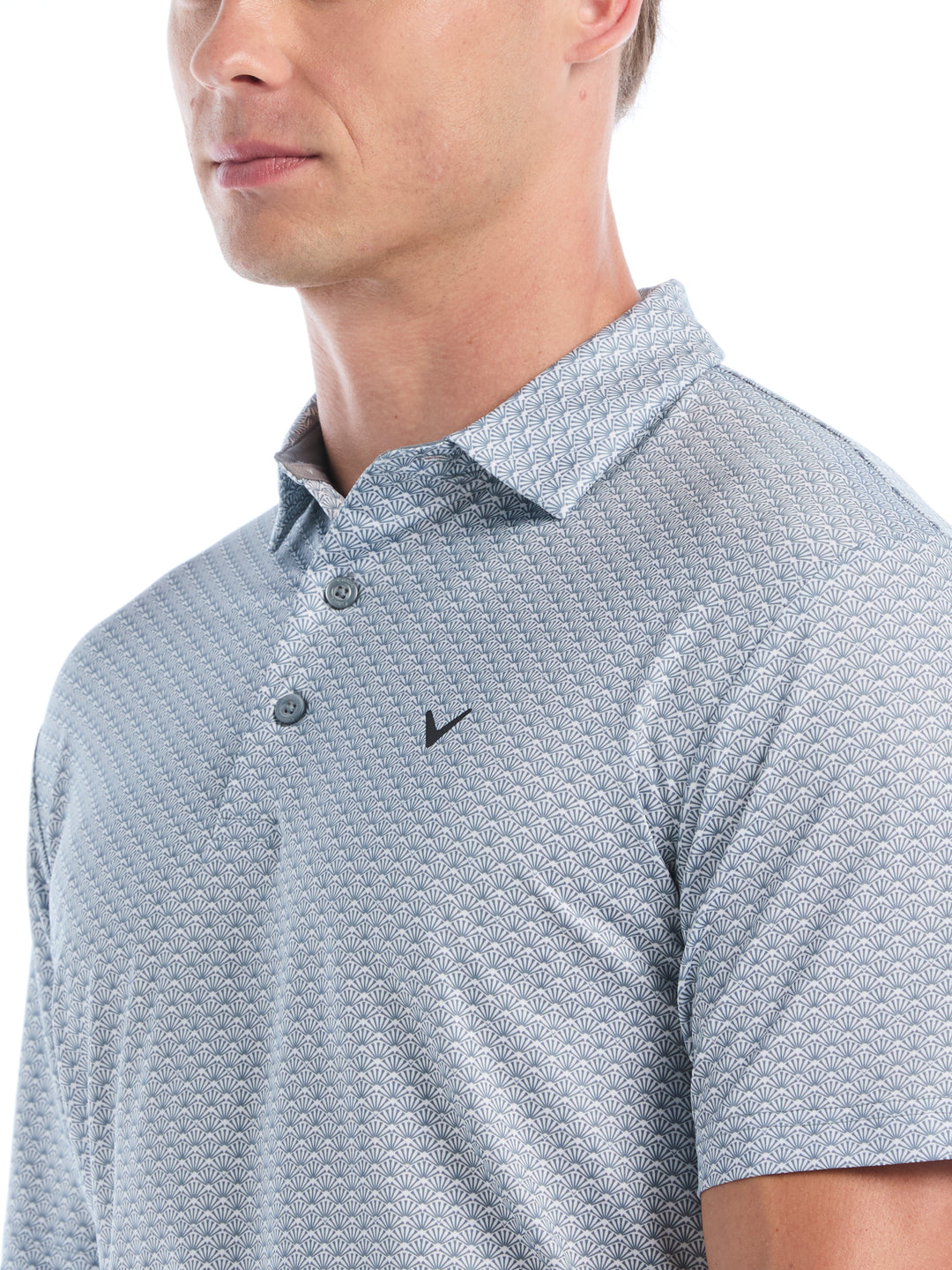 Mens All Over Foulard Tee Print Polo-Polos-Callaway