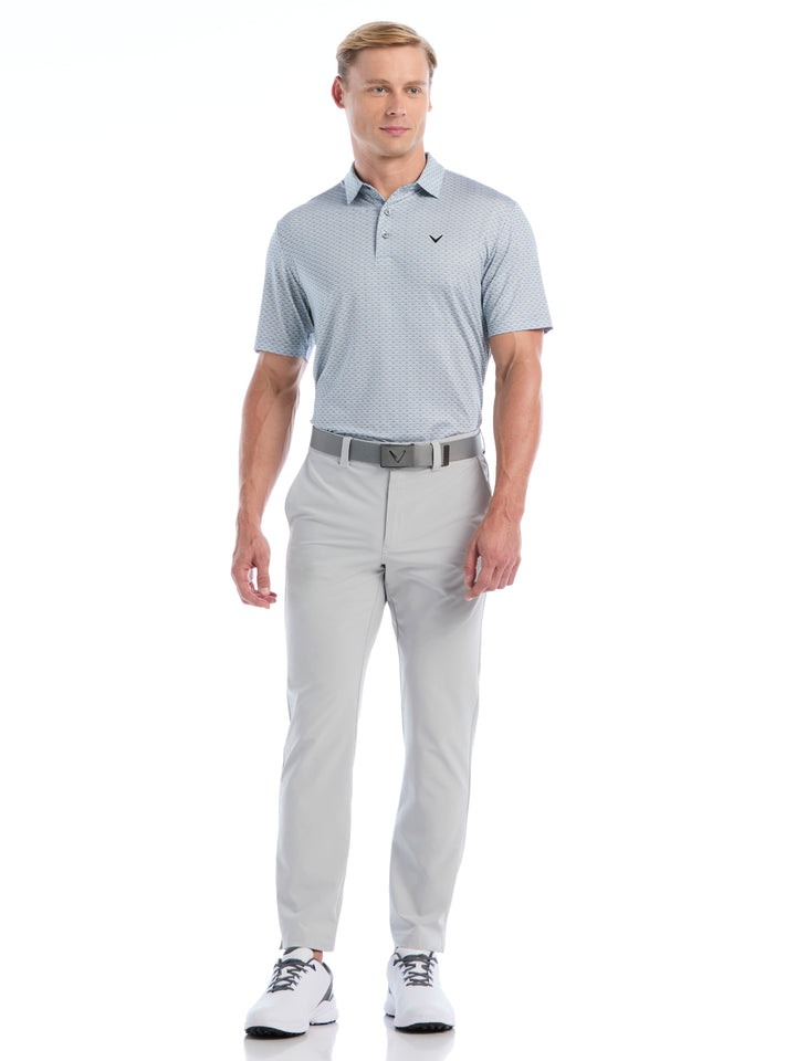 Mens All Over Foulard Tee Print Polo-Polos-Callaway