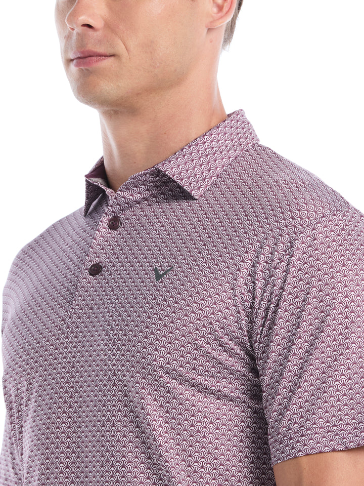 Mens All Over Foulard Tee Print Polo-Polos-Callaway
