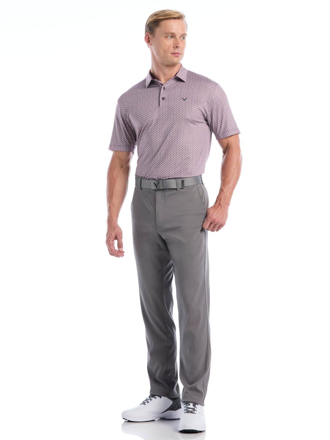 Mens All Over Foulard Tee Print Polo-Polos-Callaway