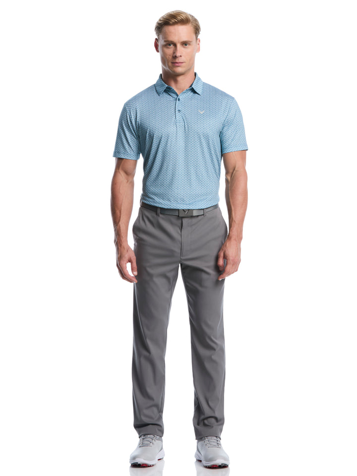 All Over Tee Print Golf Polo (Blue Coral) 